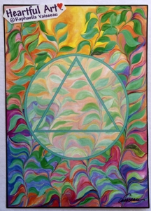 AA Unity Sobriety Symbol poster - Heartful Art by Raphaella Vaisseau