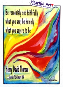Be resolutely and faithfully Henry David Thoreau poster (5x7) - Heartful Art by Raphaella Vaisseau