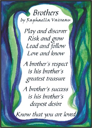 Brothers original prose poster (5x7) - Heartful Art by Raphaella Vaisseau