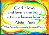 God is love 'Abdu'l-Bah� (Baha'i) poster (5x7) - Heartful Art by Raphaella Vaisseau