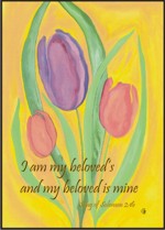 I am my beloved's Song of Solomon 2:16 poster (5x7) - Heartful Art by Raphaella Vaisseau