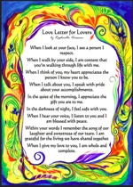 Love letter for lovers original prose poster (5x7) - Heartful Art by Raphaella Vaisseau
