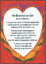 Meditation for Life Ernest Holmes poster (5x7) - Heartful Art by Raphaella Vaisseau