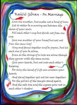 On Marriage Kahlil Gibran poster (5x7) - Heartful Art by Raphaella Vaisseau
