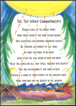 Ten Indian Commandments poster (5x7) - Heartful Art by Raphaella Vaisseau
