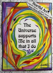 Universe supports me affirmation poster (5x7) - Heartful Art by Raphaella Vaisseau