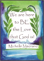 We are here to BE Michelle Medrano poster (5x7) - Heartful Art by Raphaella Vaisseau