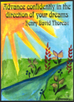 Advance confidently Henry David Thoreau poster (5x7) - Heartful Art by Raphaella Vaisseau