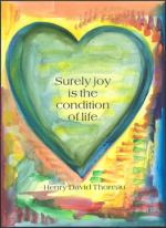 Surely joy Henry David Thoreau poster (5x7) - Heartful Art by Raphaella Vaisseau