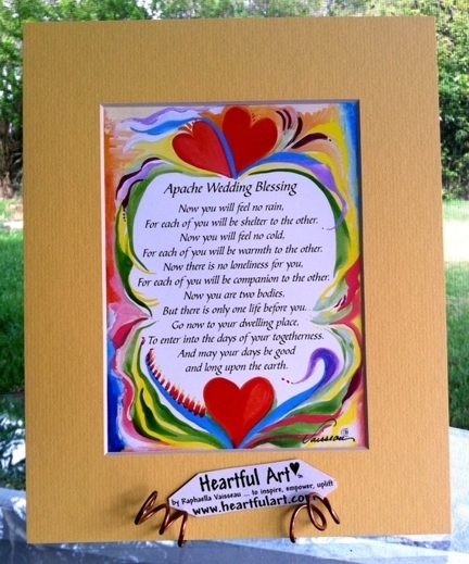 Apache Wedding Blessing quote (8x10) - Heartful Art by Raphaella Vaisseau