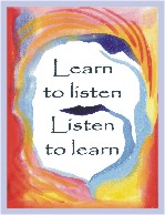 Learn to listen, listen to learn AA slogan poster (8x11) - Heartful Art by Raphaella Vaisseau