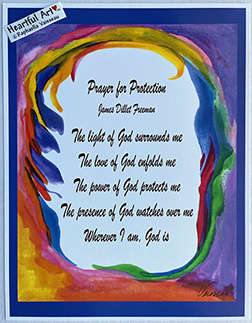 Prayer for Protection James Dillet Freeman poster (8x11) - Heartful Art by Raphaella Vaisseau