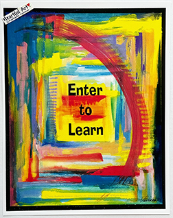 Enter to Learn poster (11x14) - Heartful Art by Raphaella Vaisseau