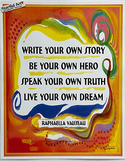 Write your own story original poem poster (11x14) - Heartful Art by Raphaella Vaisseau