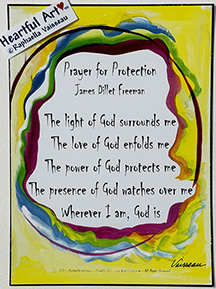 Prayer for protection poster (5x7) - Heartful Art by Raphaella Vaisseau