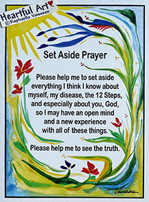 Set aside prayer AA poster (5x7) - Heartful Art by Raphaella Vaisseau