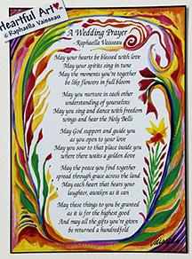Wedding Prayer poster (5x7) - Heartful Art by Raphaella Vaisseau