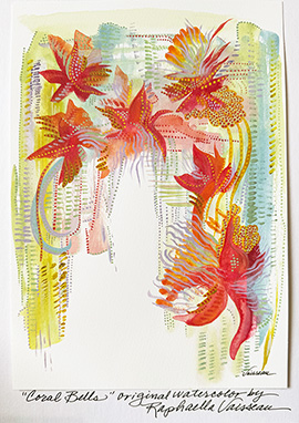 Coral Bells (7x9) - Heartful Art by Raphaella Vaisseau