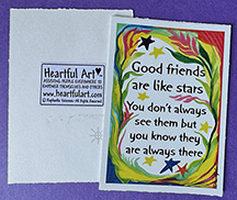 Good friends sticker - Heartful Art by Raphaella Vaisseau